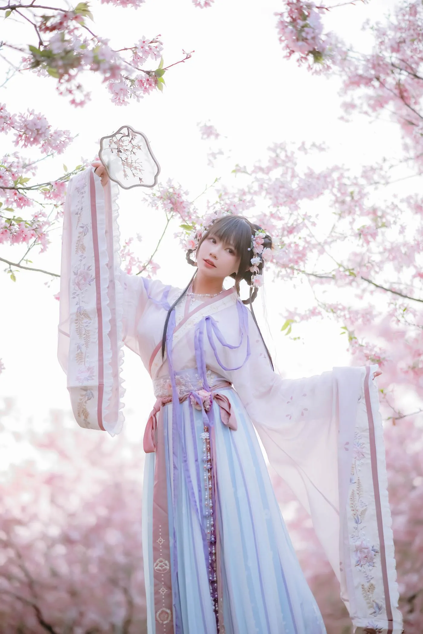 Nyako喵子 – NO.35 樱花汉服 花神祈愿 [52P]插图1